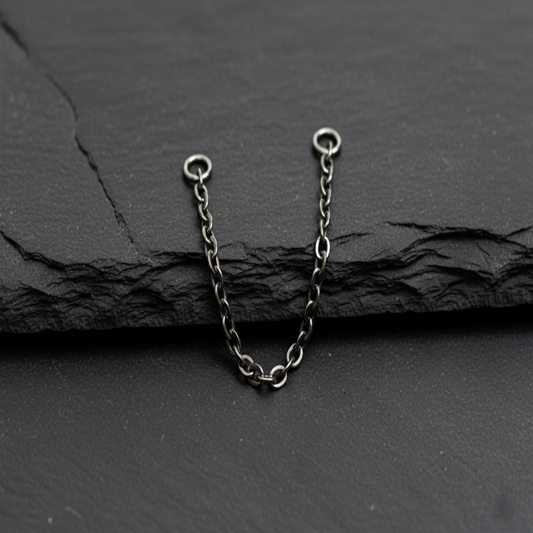 AnchorDrop — Cadena de piercing de titanio (40 mm)