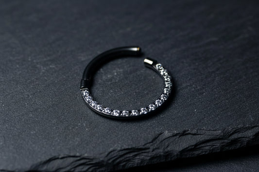 CZ Forward Facing Hoop Ring