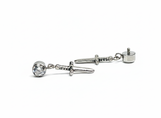 Chute de lame — Labret CZ Dague Titane