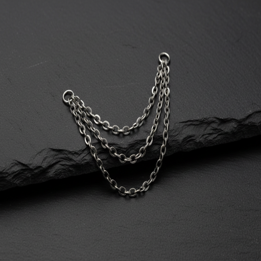 Drip-Link — Cadena colgante de titanio para piercing