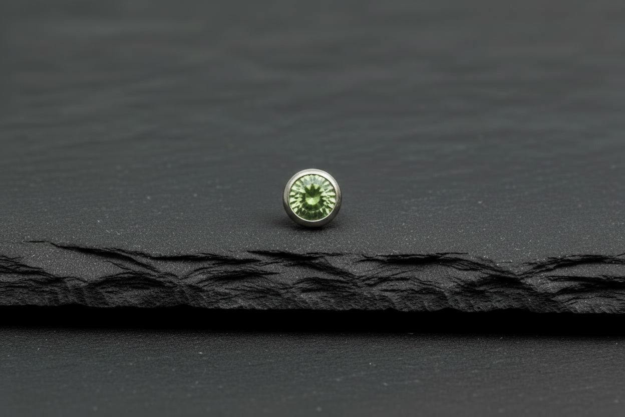 Ancre dermale et piercing de surface avec oxyde de zirconium