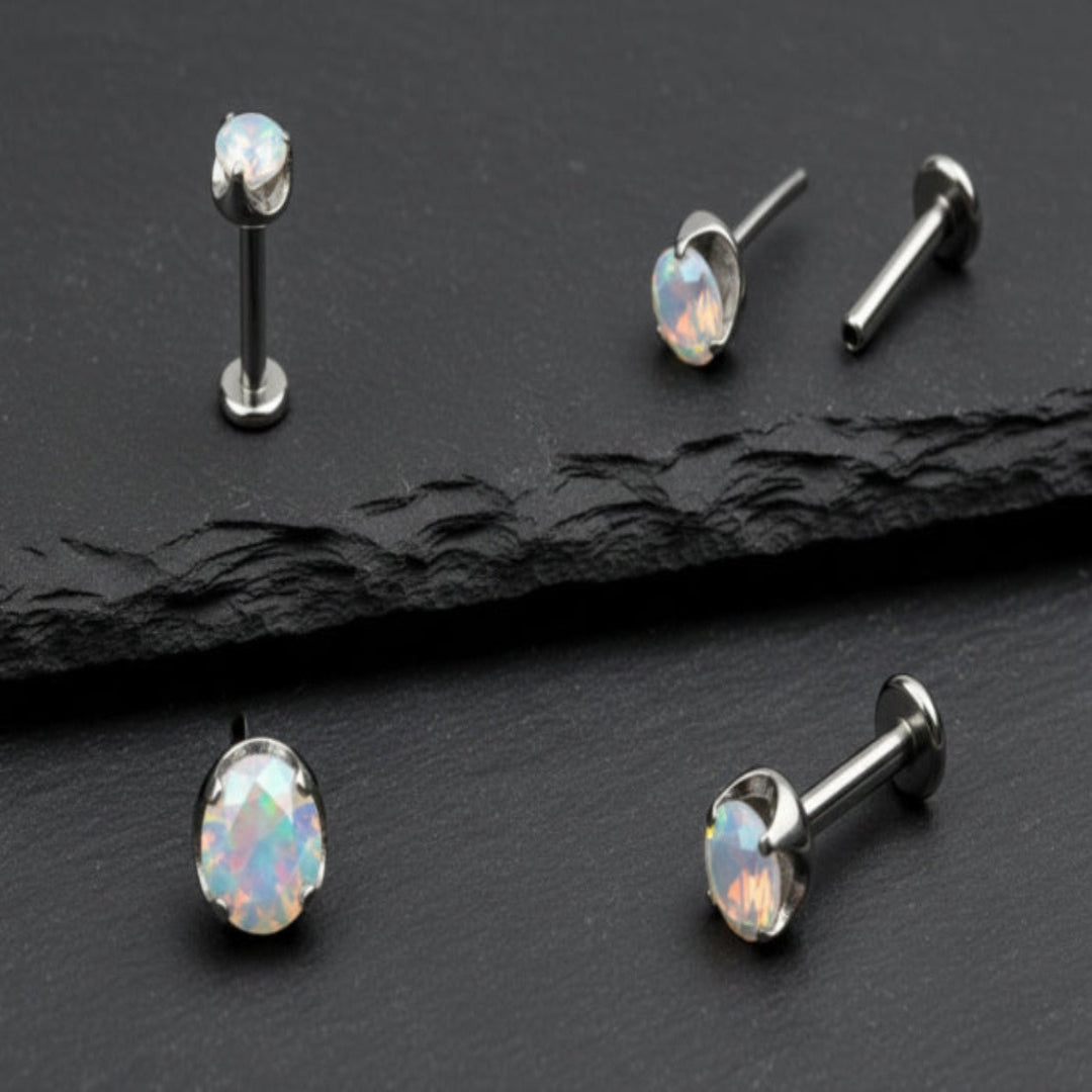 Collection Aura — Embout sans filetage en oxyde de zirconium 4 griffes
