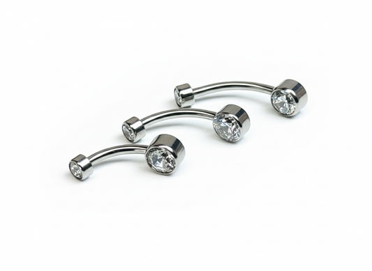 Clásicos — Piercing de titanio Gem Duo para ombligo