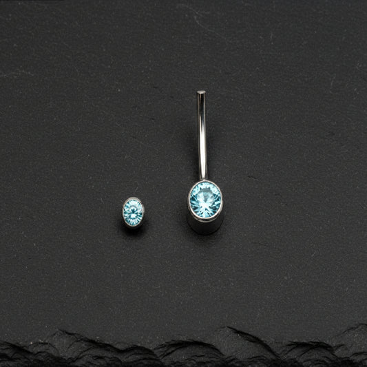 Clásicos — Piercing de titanio Gem Duo para ombligo