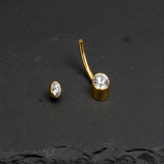 Clásicos — Piercing de titanio Gem Duo para ombligo