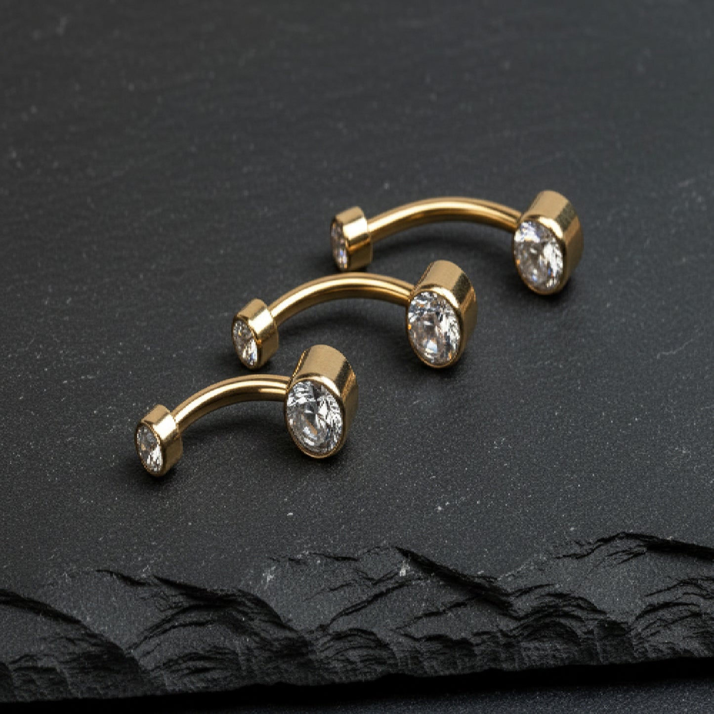 Clásicos — Piercing de titanio Gem Duo para ombligo