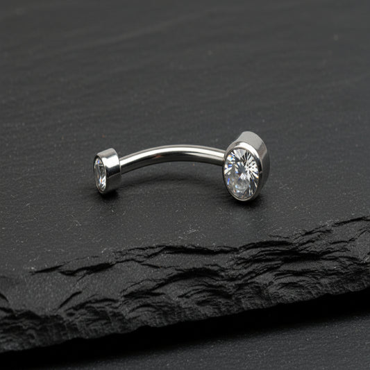 Clásicos — Piercing de titanio Gem Duo para ombligo
