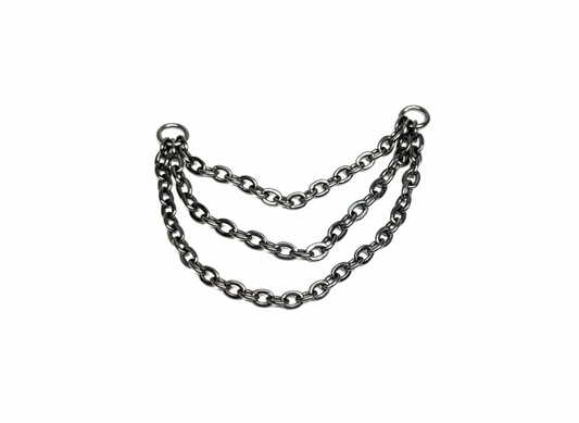 Triple Menace – Ensemble de chaînes de piercing en titane