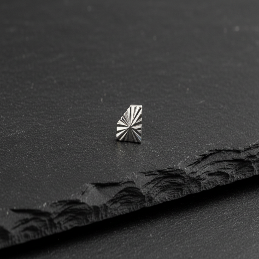 Ribbed Diamond Labret End