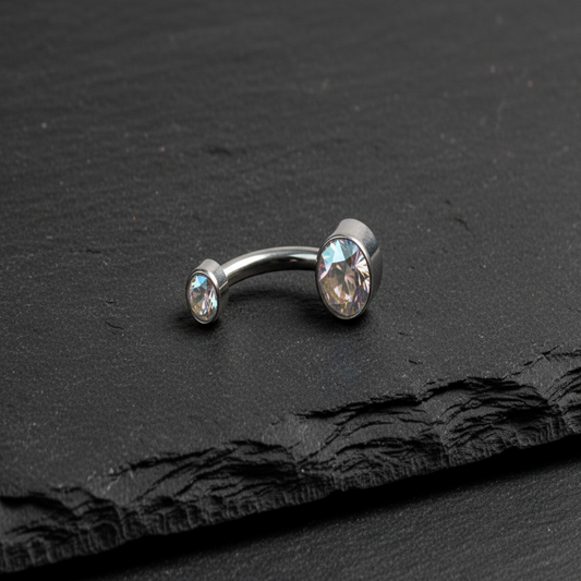 Clásicos — Piercing de titanio Gem Duo para ombligo