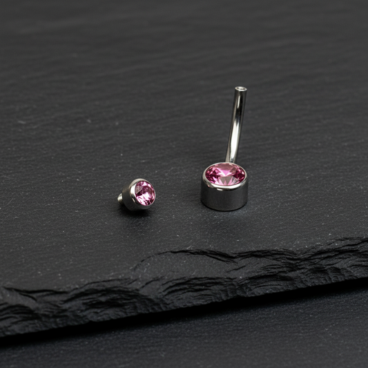 Clásicos — Piercing de titanio Gem Duo para ombligo