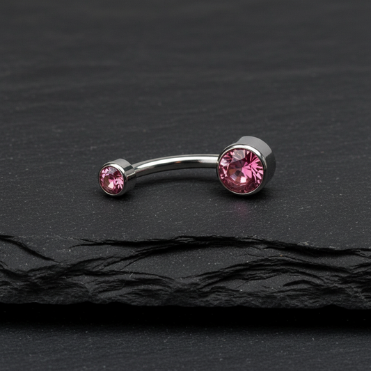 Clásicos — Piercing de titanio Gem Duo para ombligo