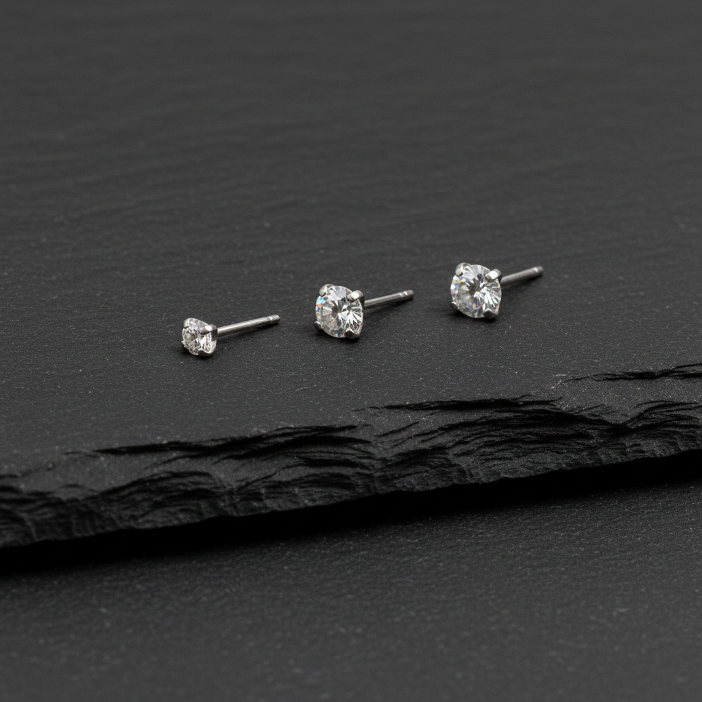 CZ Prong Threadless End | 2mm–5mm |