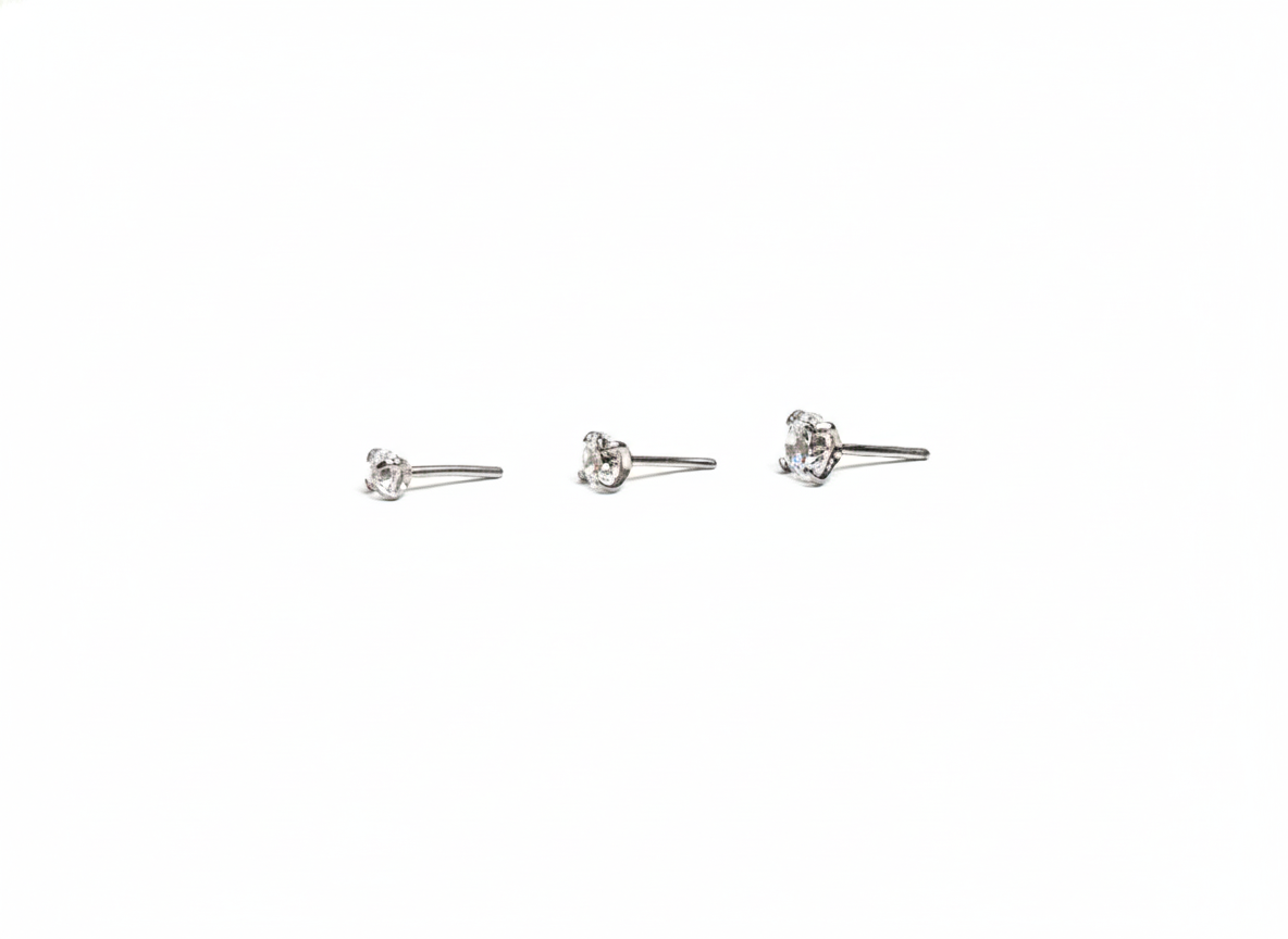 Threadless CZ Gem Prongs