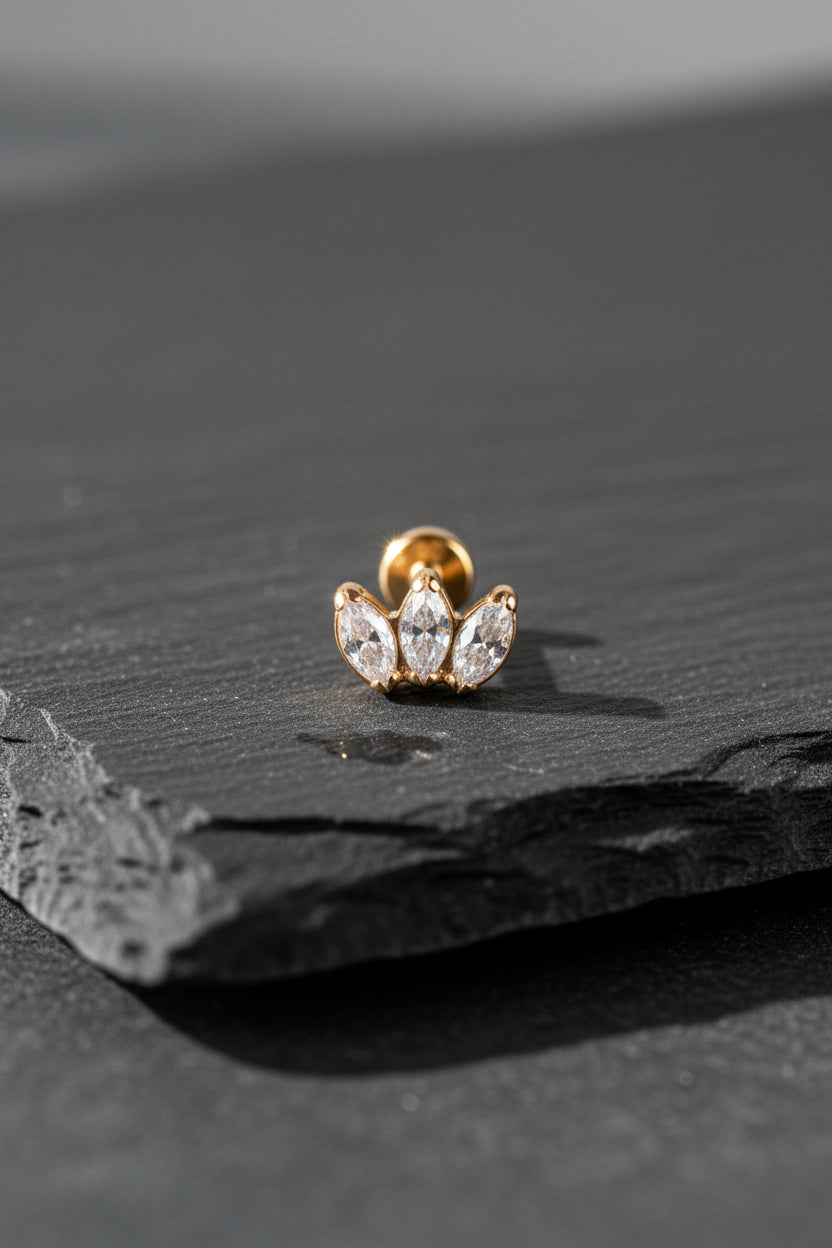 Eterna PVD Threadless/ Push Pin Stud