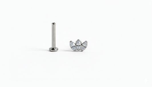 Triple Marquise CZ Stud