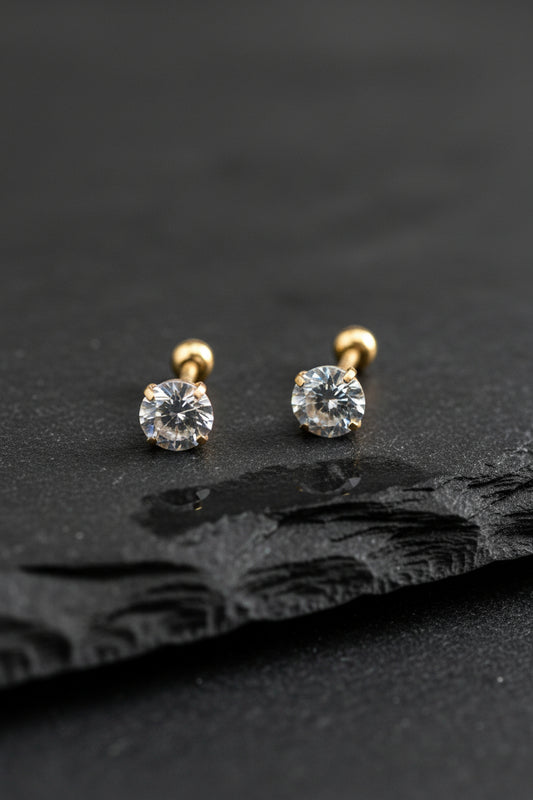 Classic PVD Gem Stud Pairs