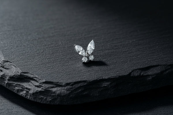 Butterfly CZ Gem Dermal Top
