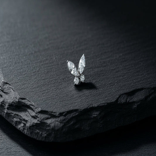 Butterfly CZ Gem Dermal Top
