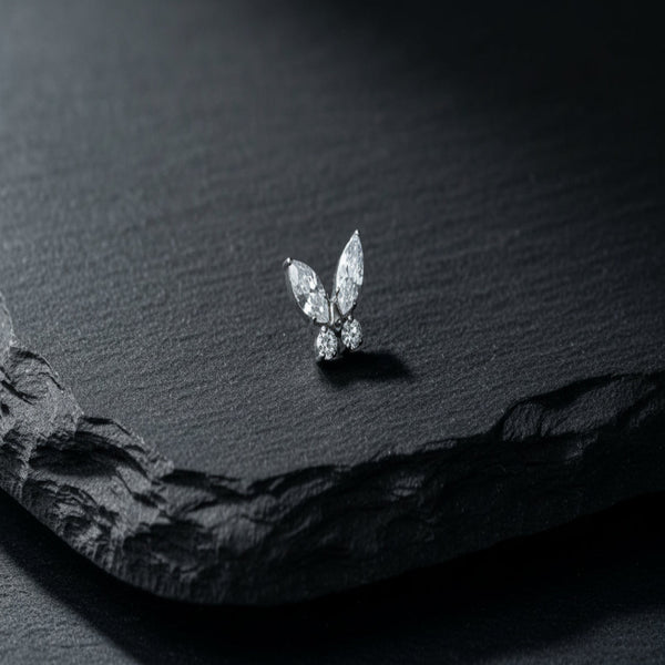 Butterfly CZ Gem Dermal Top