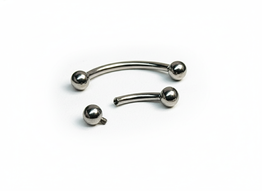 Internally Threaded Curved Barbells (WITH BALLS) (12G)