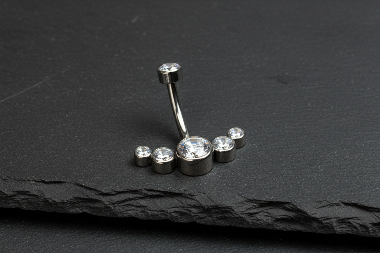 Crescent Spark Navel Jewelry
