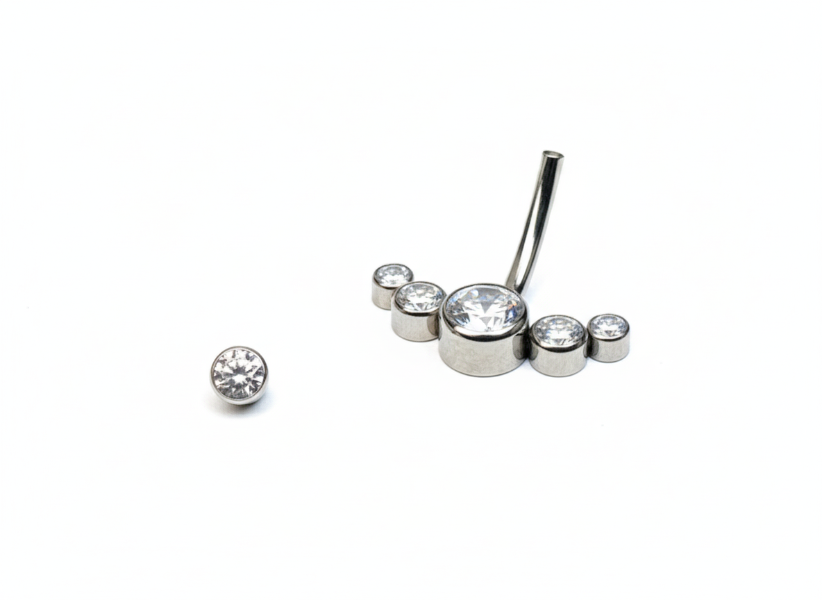 Crescent Spark Navel Jewelry