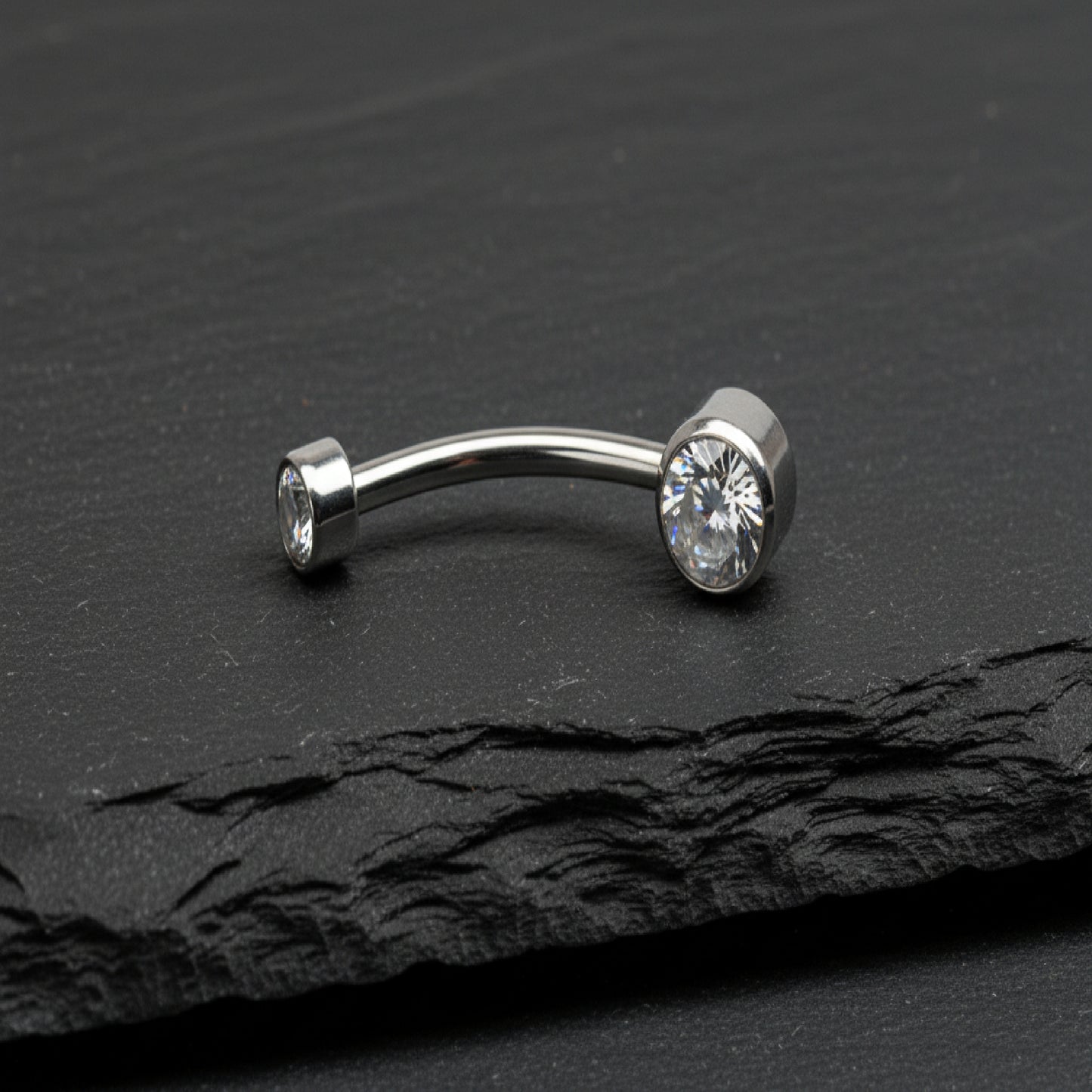 Classique — Barre de nombril Titanium Gem Duo