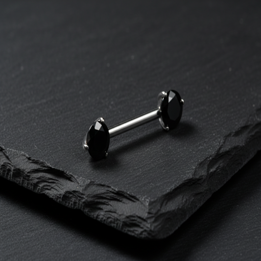 Black Gem Nipple Jewelry