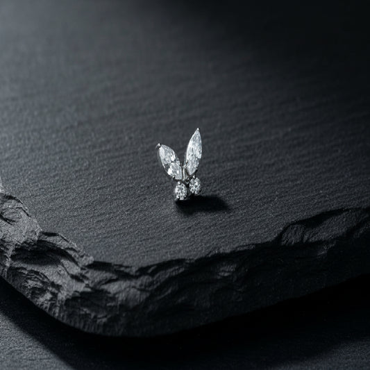 Butterfly CZ Gem Dermal Top