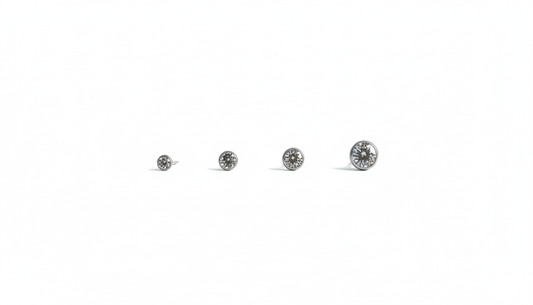 Threadless CZ Bezel Set Gems