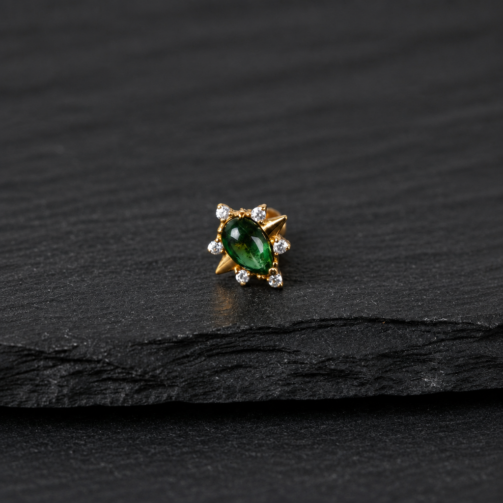 Pura PVD Internally Threaded End on black rock