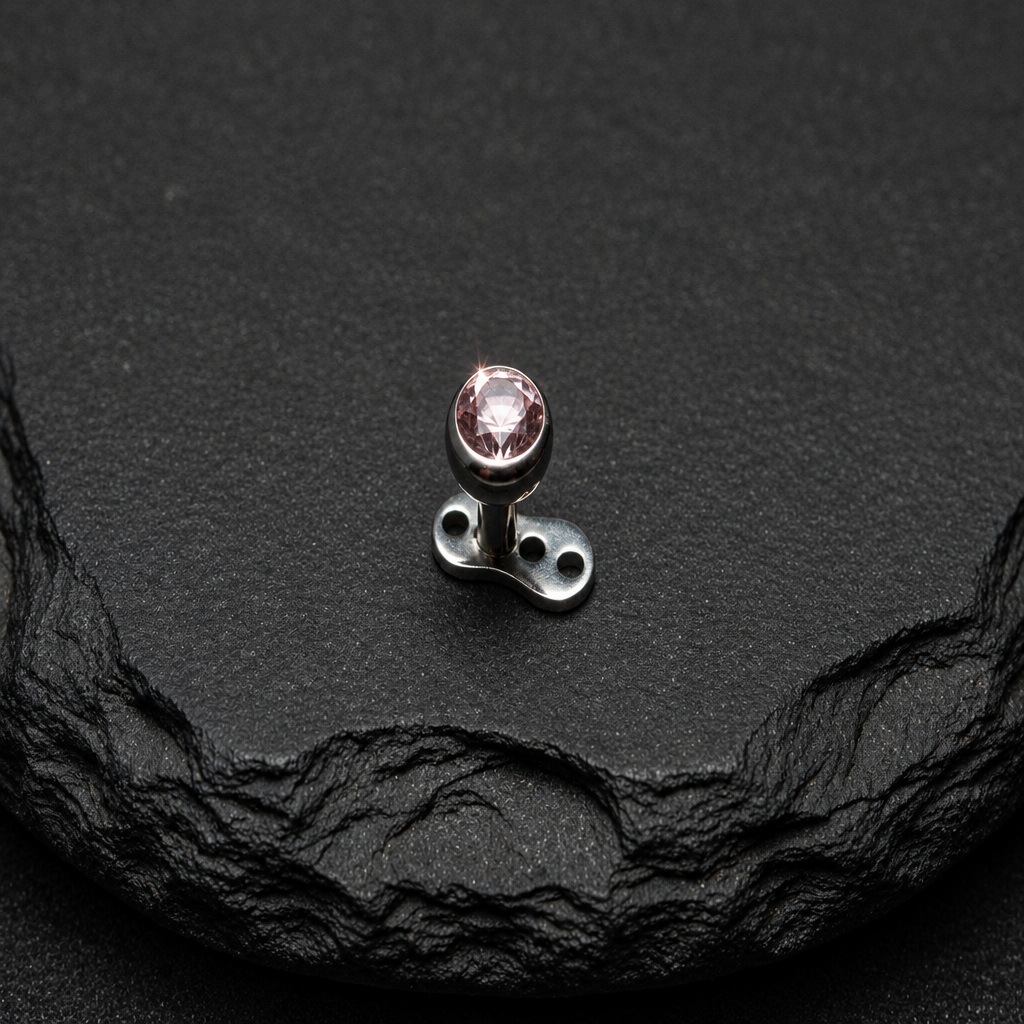 Pink CZ Gem Dermal Top product image