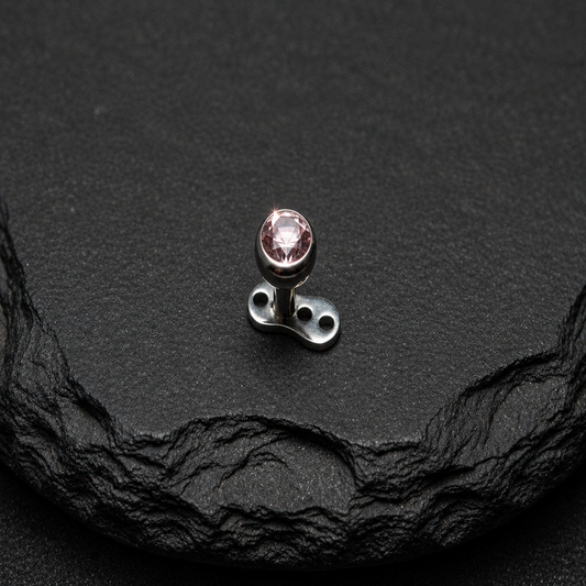 Pink CZ Gem Dermal Top product image
