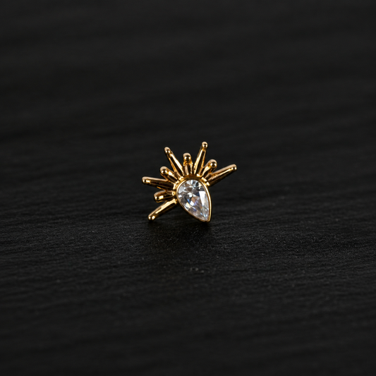 Astra PVD Internally Threaded Stud on black rock