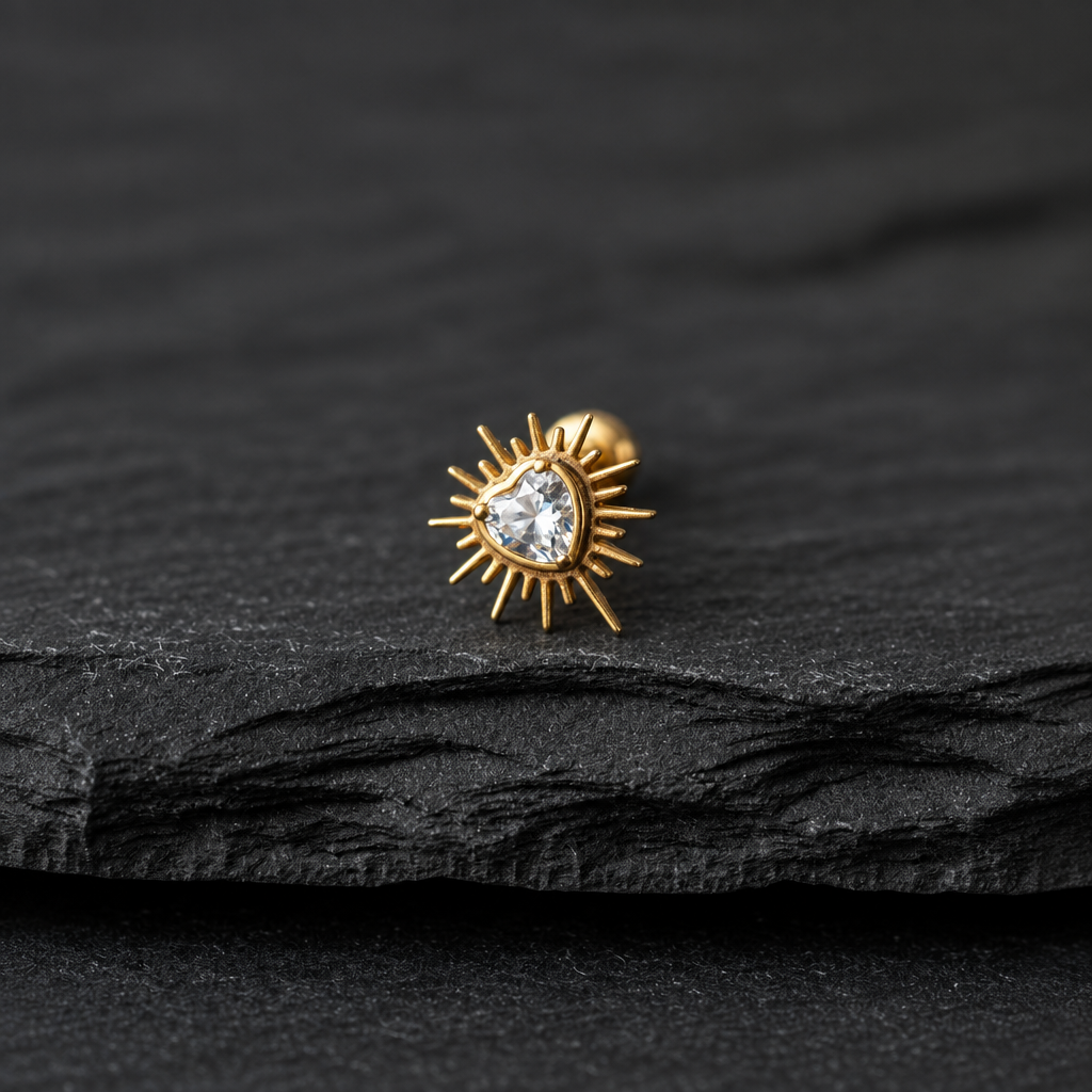 Auriel PVD Internally Threaded End on black rock