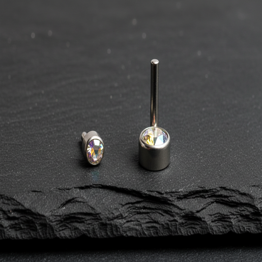 Clásicos — Piercing de titanio Gem Duo para ombligo