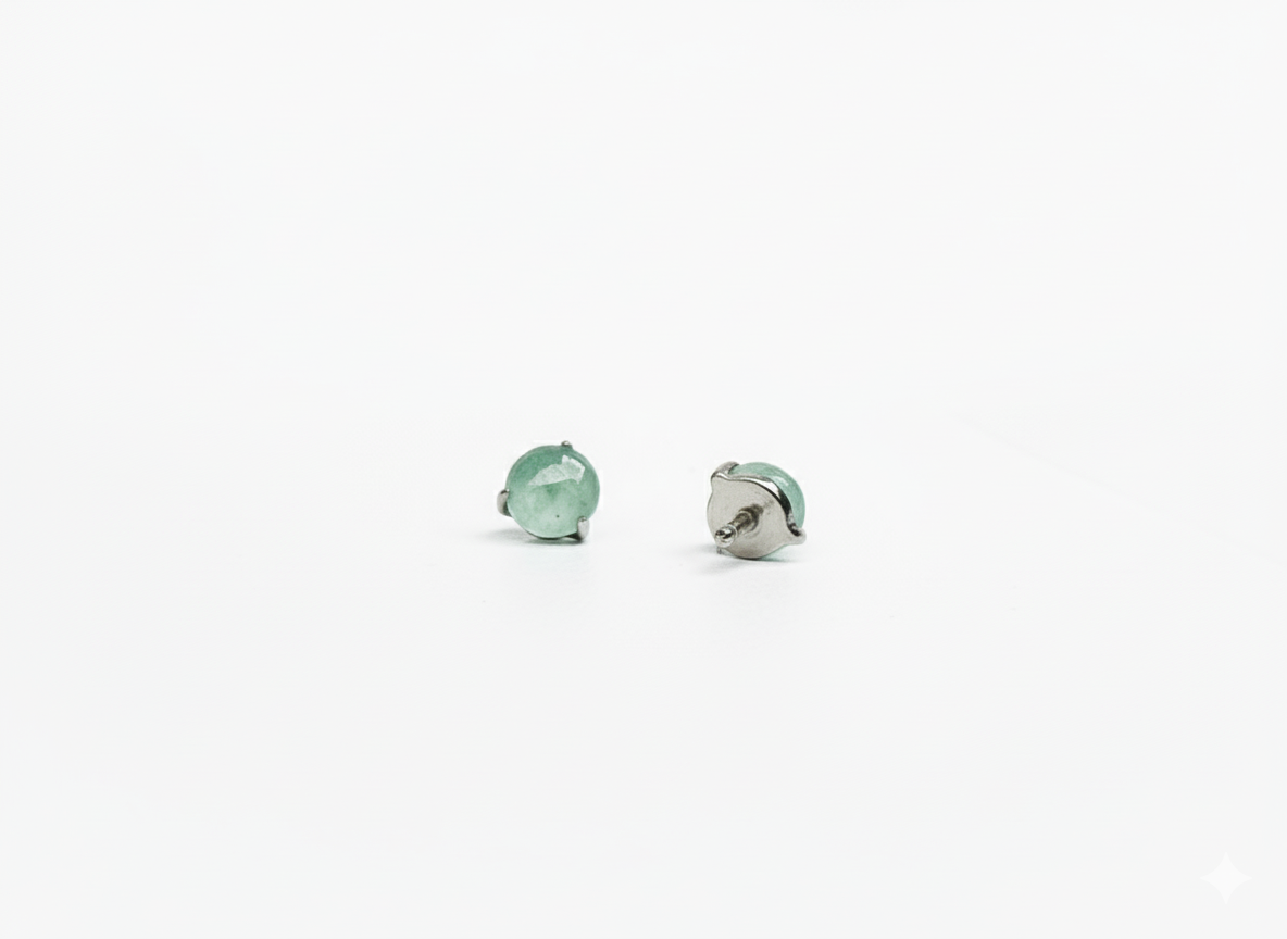 Embouts de labret en titane avec pierres semi-précieuses